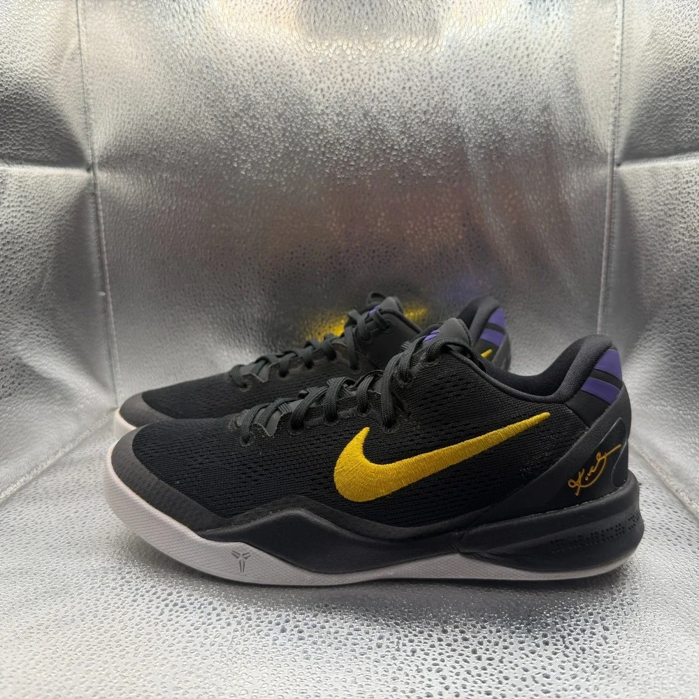 Size 5.5Y Nike Kobe 8 Protro Lakers Away Black‎ Kids Running Shoes FN0266-002